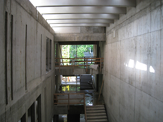 Georg-Büchner-Schule, Atrium im Rohbau